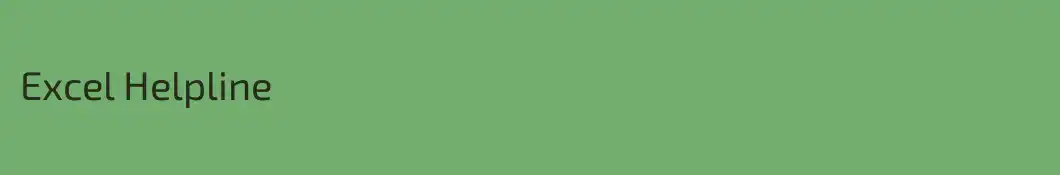Excel Helpline
